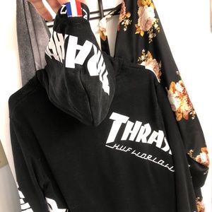 Thrasher Huf collab all over hoodie.